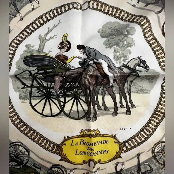 RARE Herme’s La Promenade silk scarf